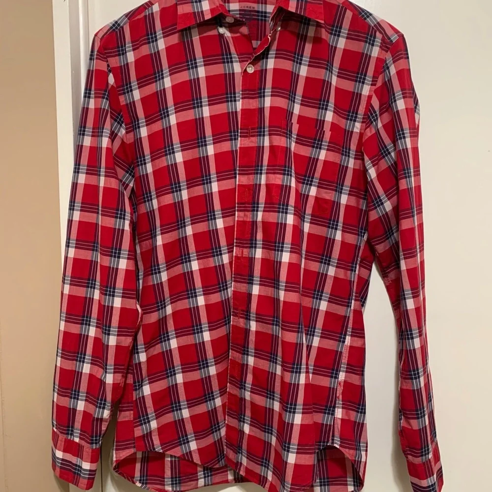 J. Crew Mens Small Long Sleeve Plaid Check Shirt